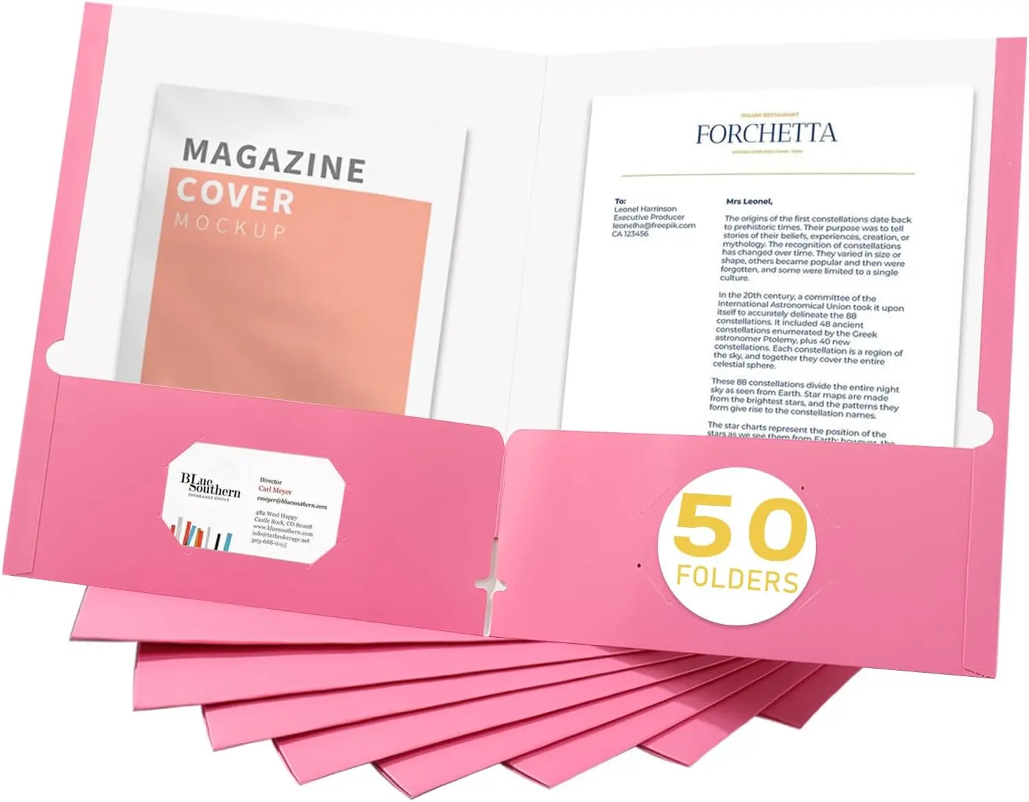 Pink File Folders with Pockets, Letter Size, 50-Pack for School, Business, and Office Use
Pink File Folders with Pockets, Letter Size, 50-Pack for School, Business, and Office Use