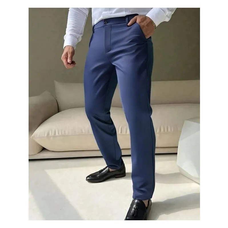 Slim Fit Stretch Pants for Men Elastic Business Trousers Comfortable Versatile Male Fashion Spring Season Neutral Audience
Slim Fit Stretch Pants for Men Elastic Business Trousers Comfortable Versatile Male Fashion Spring Season Neutral Audience