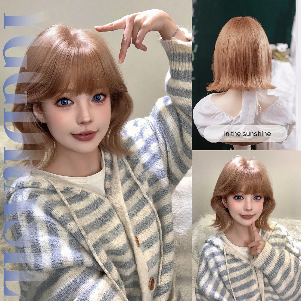 12Inch Lively girly Style Light Blonde Synthetic Wigs with Bangs Short Natural Straight Hair for Women Daily Use Heat Resistant
12Inch Lively girly Style Light Blonde Synthetic Wigs with Bangs Short Natural Straight Hair for Women Daily Use Heat Resistant