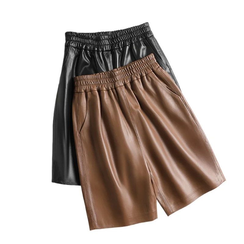 AYUNSUE 2023 Genuine Sheepskin Leather Shorts for Women High Waist Pants Straight Five Pants Wide Leg Short ropa para mujeres
AYUNSUE 2023 Genuine Sheepskin Leather Shorts for Women High Waist Pants Straight Five Pants Wide Leg Short ropa para mujeres
