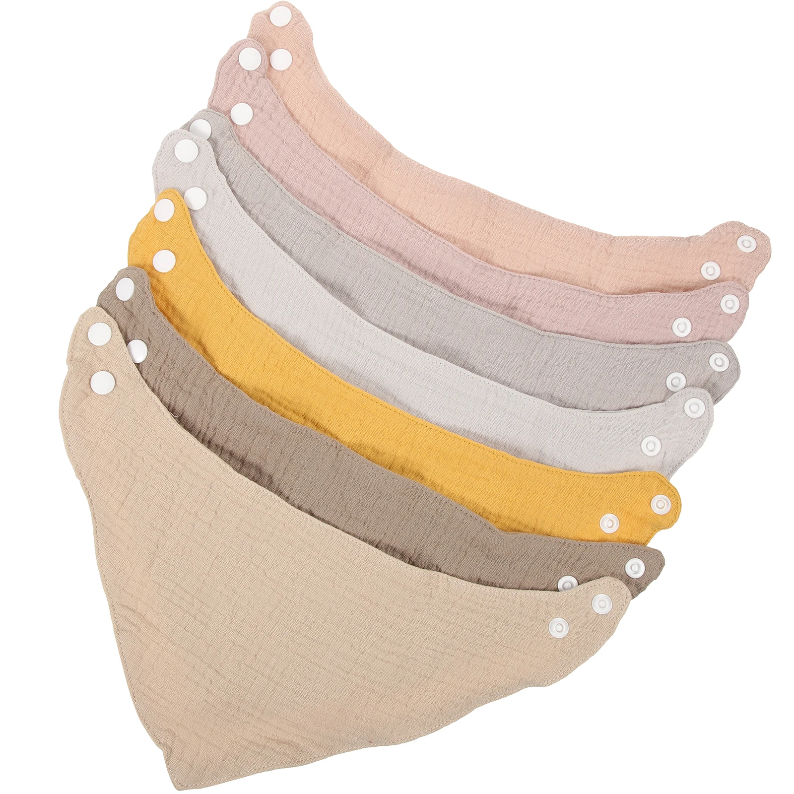 7pcs Pure Cotton Baby Unisex Small Reusable Adjustable Snap Buckle Neck To Leg Washable Bib For Eating Feeding Adults
7pcs Pure Cotton Baby Unisex Small Reusable Adjustable Snap Buckle Neck To Leg Washable Bib For Eating Feeding Adults