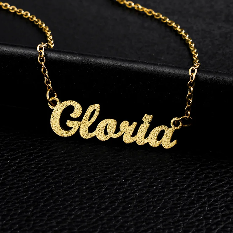 Customized Jewelry Stainless Steel Frosted Name Necklace for Women Men Trendy Personalized Letter Choker Pendant Nameplate Gift
Customized Jewelry Stainless Steel Frosted Name Necklace for Women Men Trendy Personalized Letter Choker Pendant Nameplate Gift