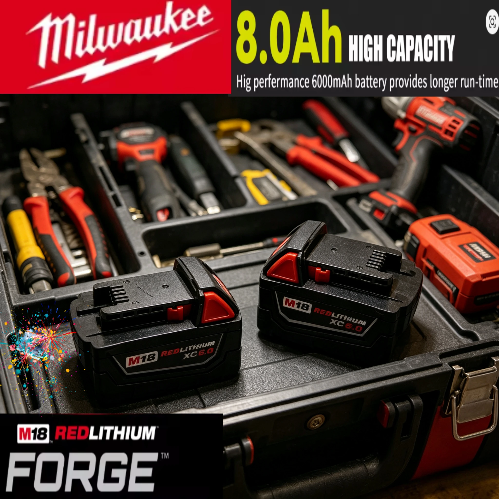 2026 new model for Milwaukee M18 18V 6.0AH M18 -1815-1850 2646-20-21ct For Milwaukee 18650 Tool Rechargeable Lithium Battery
2026 new model for Milwaukee M18 18V 6.0AH M18 -1815-1850 2646-20-21ct For Milwaukee 18650 Tool Rechargeable Lithium Battery