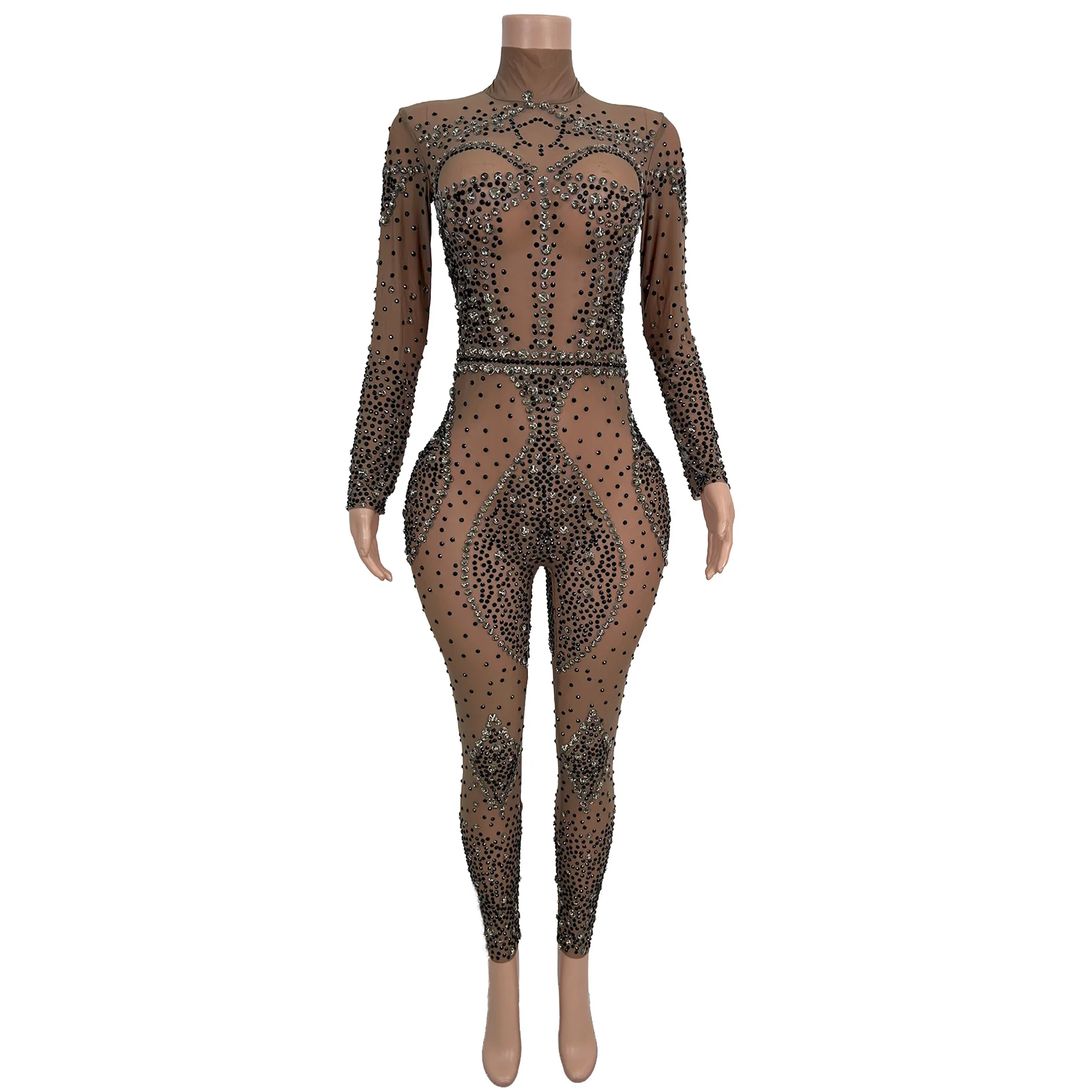 Sexy Long Sleeves Club Party Rhinestone Jumpsuit Women Singer Bodycon Rompers Show Bodysuit Festival Outfit Stripper Dancewear
Sexy Long Sleeves Club Party Rhinestone Jumpsuit Women Singer Bodycon Rompers Show Bodysuit Festival Outfit Stripper Dancewear