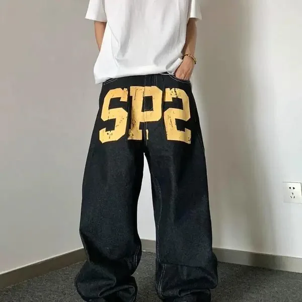 Винтажные джинсы с буквенным принтом, американские женские черные готические свободные джинсовые брюки Y2k, модные широкие брюки в стиле хип-хоп, повседневная уличная одежда
Винтажные джинсы с буквенным принтом, американские женские черные готические свободные джинсовые брюки Y2k, модные широкие брюки в стиле хип-хоп, повседневная уличная одежда