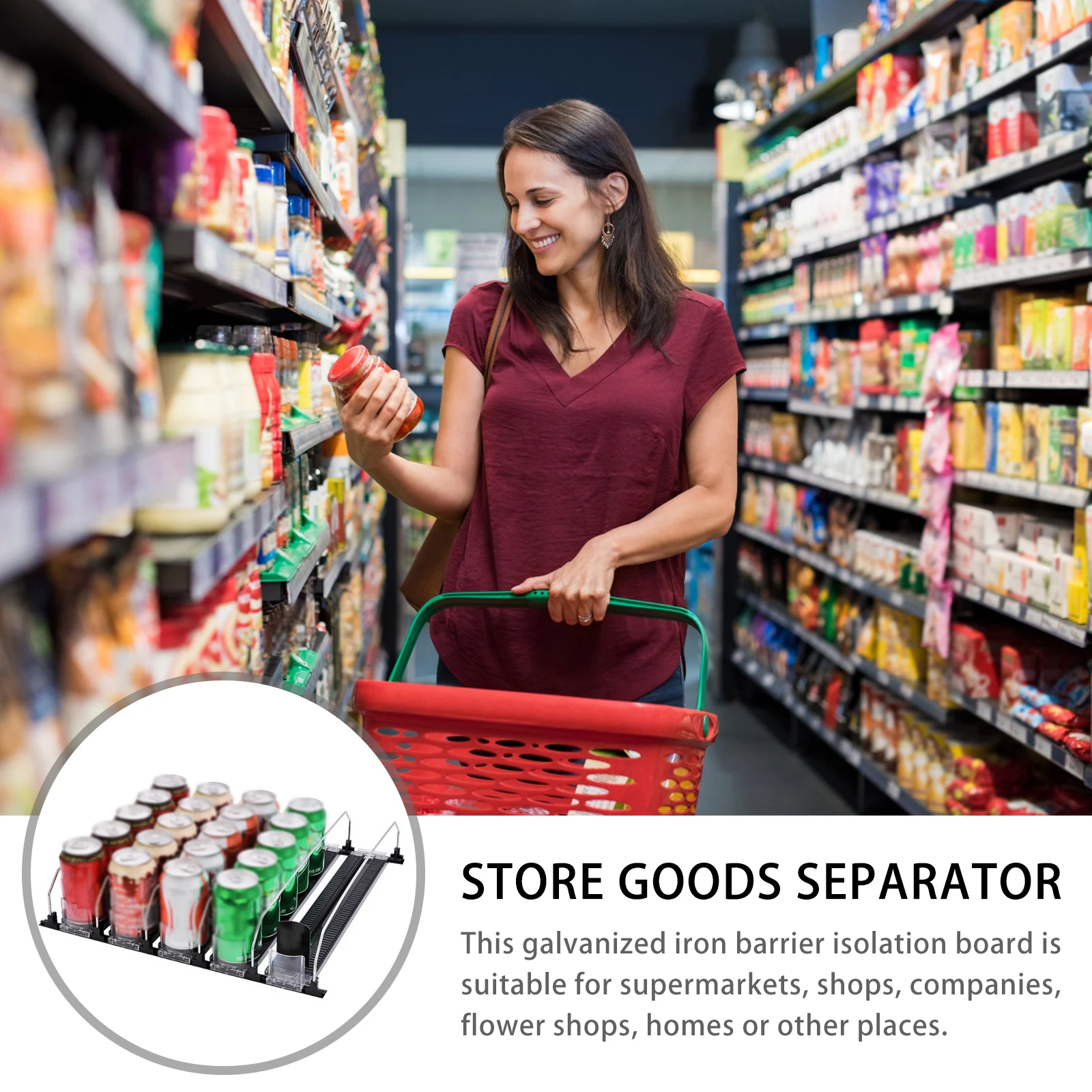 5pcs Shelf Baffle Galvanized Iron Barrier Divider Store Goods Separator Supermarket Shelf Divider Classification Baffle For Home
5pcs Shelf Baffle Galvanized Iron Barrier Divider Store Goods Separator Supermarket Shelf Divider Classification Baffle For Home