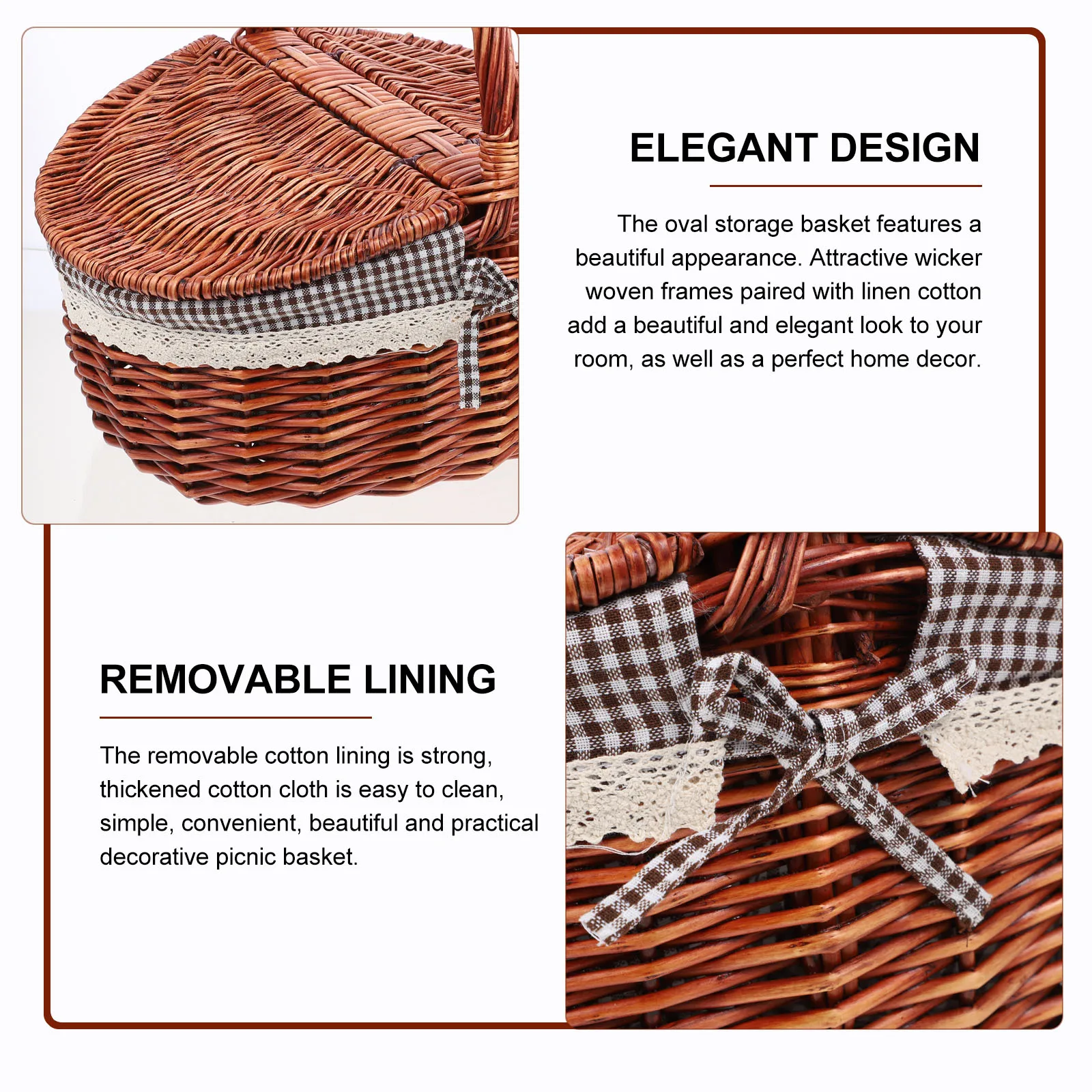 Wicker Storage Basket Large Capacity Picnic Baskets Woven Fruit Vegetable Kitchen Outdoor Shopping Home Storage
Wicker Storage Basket Large Capacity Picnic Baskets Woven Fruit Vegetable Kitchen Outdoor Shopping Home Storage