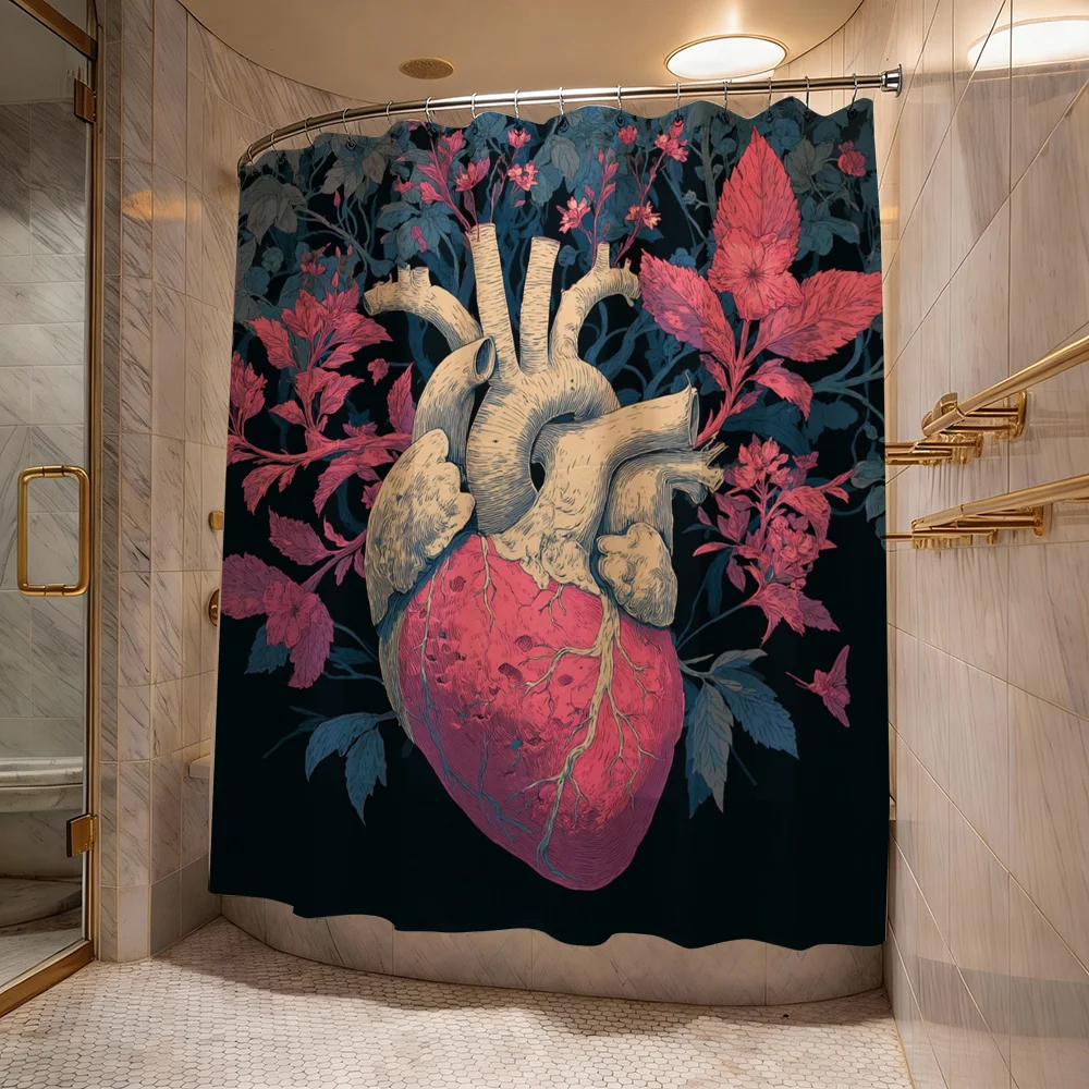 Dramatic Floral Heart Art Shower Curtain Bathroom Liner Decoration Botanical Anatomy Print Gothic Watercolor Tapestry 180x180cm
Dramatic Floral Heart Art Shower Curtain Bathroom Liner Decoration Botanical Anatomy Print Gothic Watercolor Tapestry 180x180cm