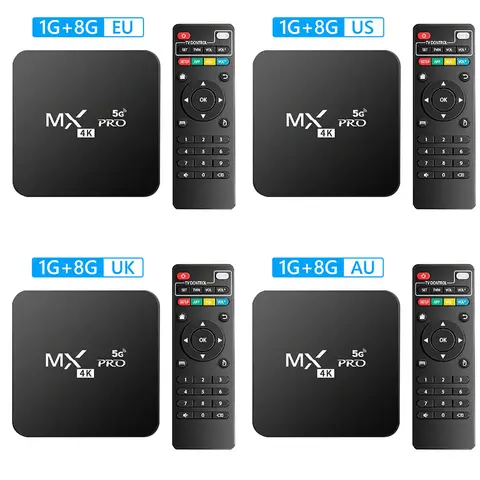 MXQ PRO TV BOX Android 12.0 2.4G&5G Dual WIFI BT5.2 4K HD Media Player Quad Core 2GB RAM 16GB ROM 8K Video Decoding Set Top Box