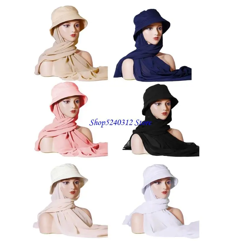 634C Модный шифоновый хиджаб Панама и шарф Набор женщин Головной убор Шляпа
634C Модный шифоновый хиджаб Панама и шарф Набор женщин Головной убор Шляпа