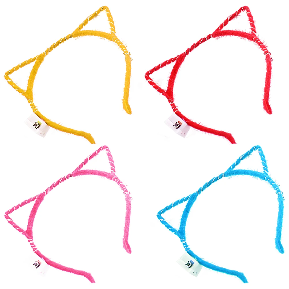 4Pcs Glowing Cat Ear Headband LED Light Quick Slow Stable Hair Hoop Durable Premium Material Accessories Girls Halloween
4Pcs Glowing Cat Ear Headband LED Light Quick Slow Stable Hair Hoop Durable Premium Material Accessories Girls Halloween