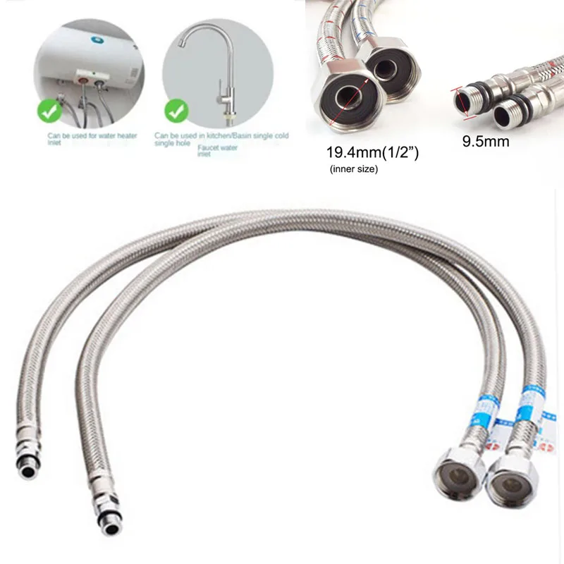 G1/2 M10*1 304 Stainless Steel Braided MIX Cold Hot Water Hose Kitchen Bathroom Faucet Tube Flexible Plumbing Braided Rubber
G1/2 M10*1 304 Stainless Steel Braided MIX Cold Hot Water Hose Kitchen Bathroom Faucet Tube Flexible Plumbing Braided Rubber
