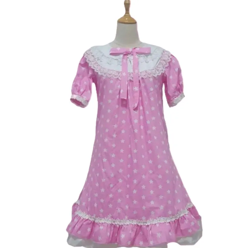 ABDL Cosplay Princess Lolita Dress Pink Printed Embroidered Lace Maid Outfit Cute Dress Short Sleeved Sweet Sissy Short Dress
ABDL Cosplay Princess Lolita Dress Pink Printed Embroidered Lace Maid Outfit Cute Dress Short Sleeved Sweet Sissy Short Dress