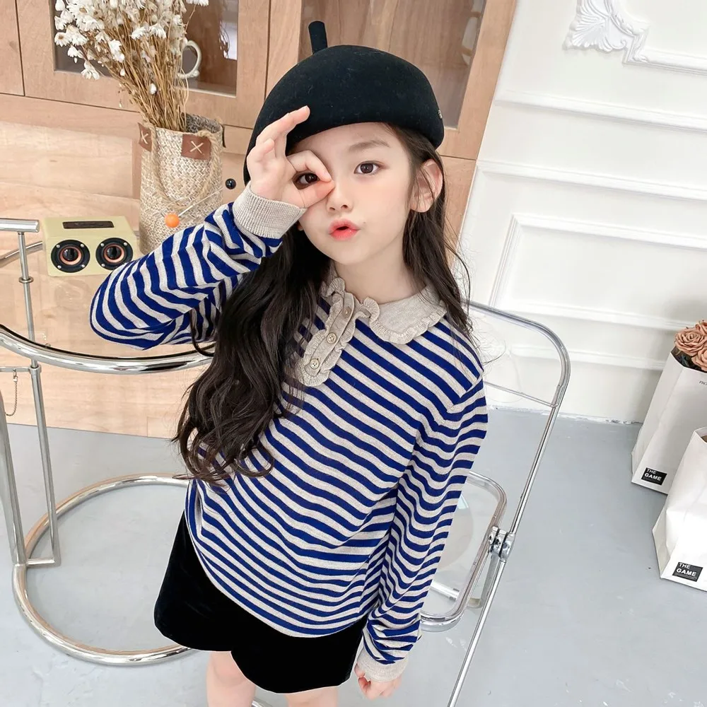 little girls sweaters baby clothes girls tops Stripe pattern made of 100% wool Soft and comfortable girls' sweater
little girls sweaters baby clothes girls tops Stripe pattern made of 100% wool Soft and comfortable girls' sweater