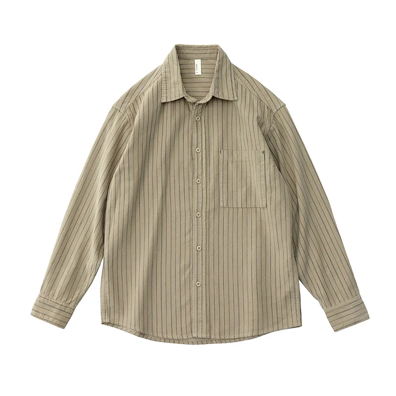 2025 Spring New Japanese Retro Long-Sleeve Lapel Corduroy Striped Shirt Men's Simple 100% Cotton Washed Casual Loose Blousers
2025 Spring New Japanese Retro Long-Sleeve Lapel Corduroy Striped Shirt Men's Simple 100% Cotton Washed Casual Loose Blousers