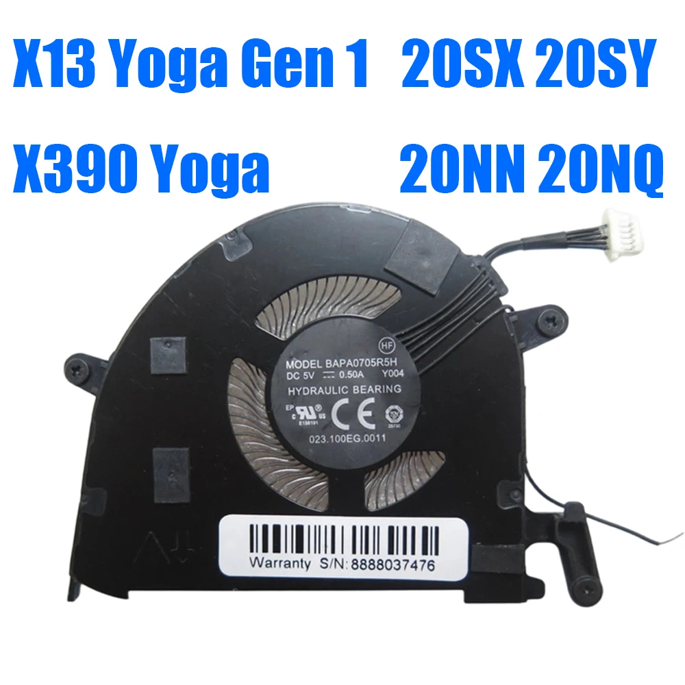 For Lenovo For ThinkPad X13 Yoga Gen 1 20SX 20SY X390 Yoga 20NN 20NQ BAPA0705R5H Y004 DC5V For AVC Manufacturers CPU Fan
For Lenovo For ThinkPad X13 Yoga Gen 1 20SX 20SY X390 Yoga 20NN 20NQ BAPA0705R5H Y004 DC5V For AVC Manufacturers CPU Fan