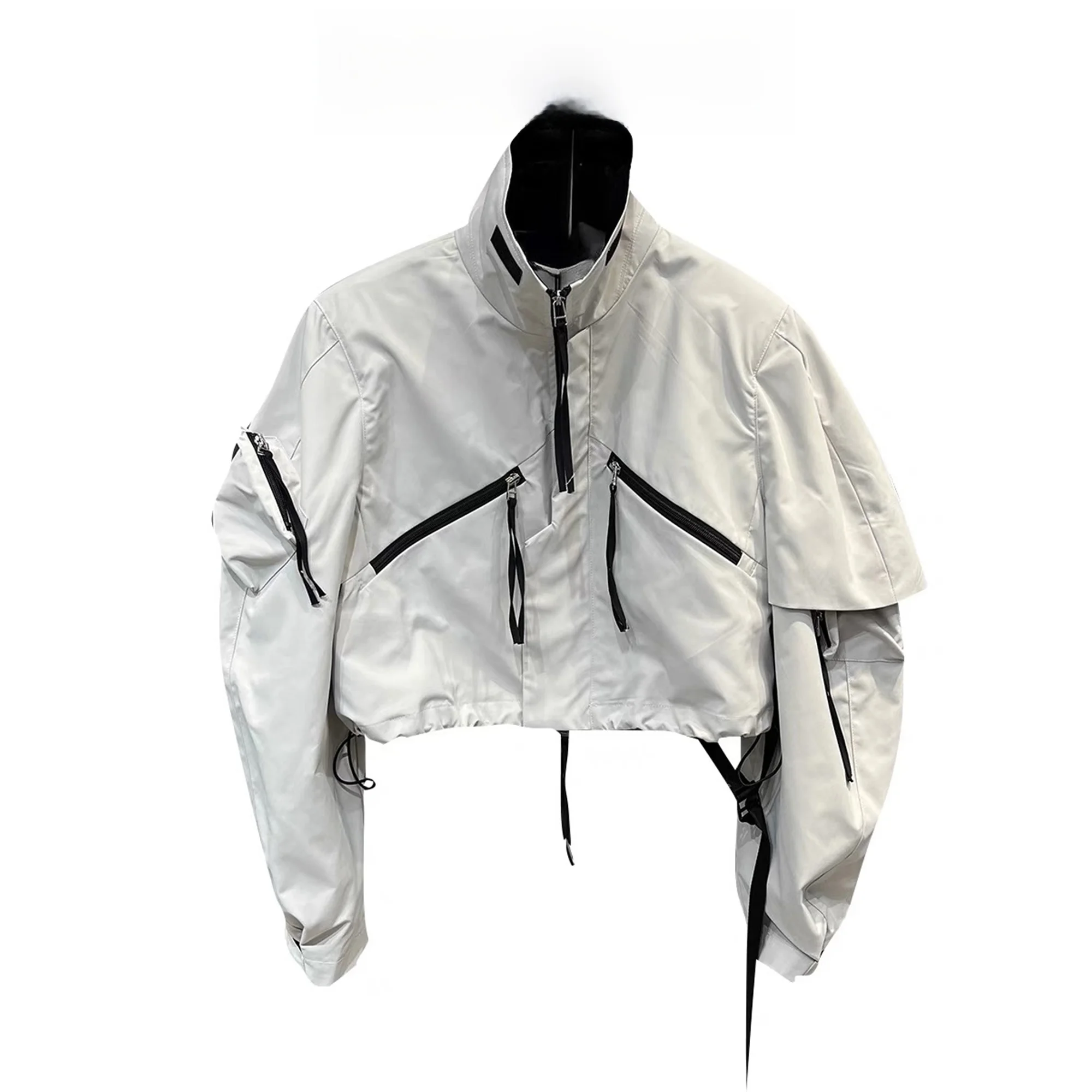 Women's Short Baseball Jacket Stand Collar Thin Winter Outerwear Grey 2023 New Style Commute Windbreaker High Waist Type
Women's Short Baseball Jacket Stand Collar Thin Winter Outerwear Grey 2023 New Style Commute Windbreaker High Waist Type