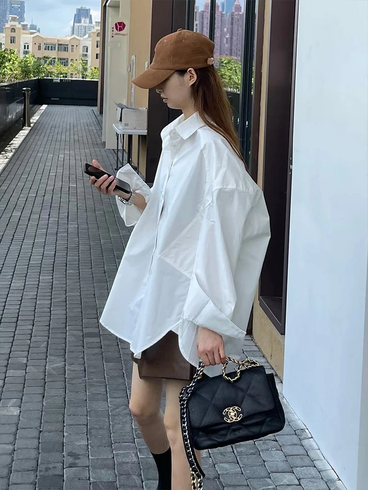 Korean Style Loose Women's White Long Sleeve Shirt Spring Autumn New Oversize Jacket Trendy Collar Breathable Comfortable
Korean Style Loose Women's White Long Sleeve Shirt Spring Autumn New Oversize Jacket Trendy Collar Breathable Comfortable