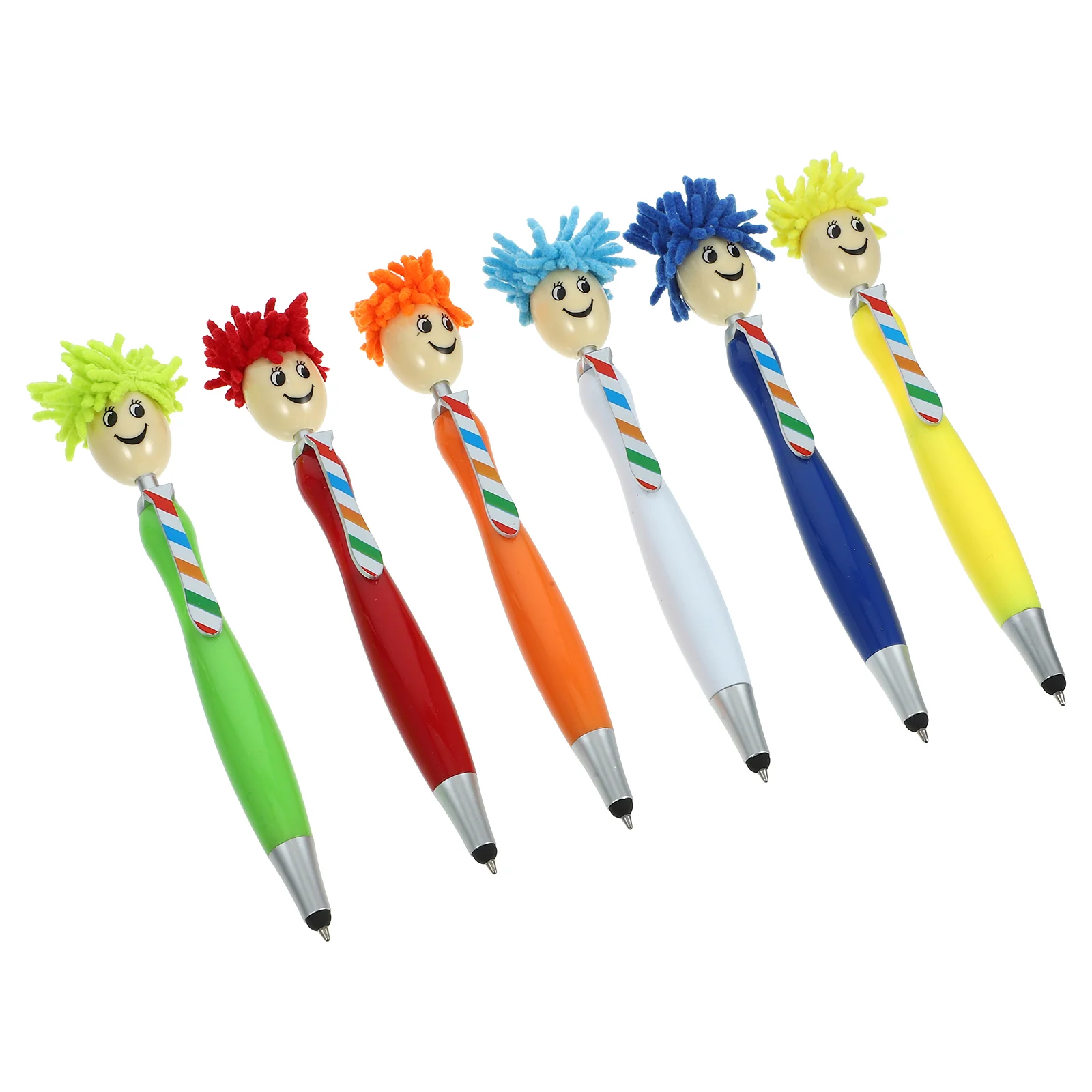 6pcs Plush Hair Mop Head Pen Cartoon Students Writing Pen Plastic Ballpoint Pen
6pcs Plush Hair Mop Head Pen Cartoon Students Writing Pen Plastic Ballpoint Pen