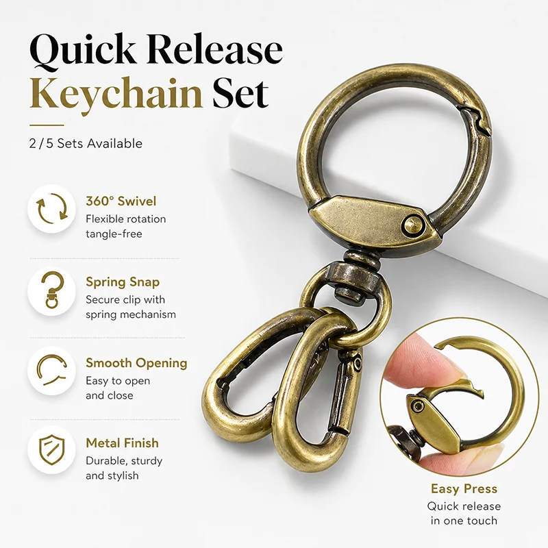 5/10Sets 13/23mm Oval Metal Snap Hook Bag Strap Connector Openable Buckle Keychain Carabiner Clip Spring O Ring Handbag Hardware
5/10Sets 13/23mm Oval Metal Snap Hook Bag Strap Connector Openable Buckle Keychain Carabiner Clip Spring O Ring Handbag Hardware