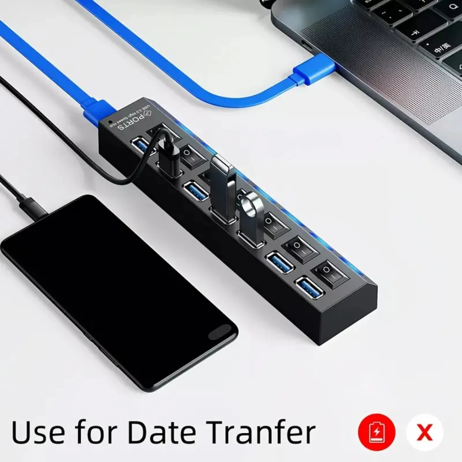 1PC 4-Port/7-Port USB To USB 2.0 Ultra-Mini Hub Adapter Hub Power On/Off Switch For PC Laptop Computer
1PC 4-Port/7-Port USB To USB 2.0 Ultra-Mini Hub Adapter Hub Power On/Off Switch For PC Laptop Computer