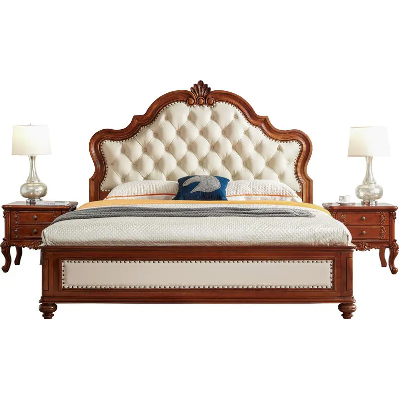 Solid wood leather 1.8 meters 2 meters bed, master bedroom light luxury double wedding bed, luxury furniture soft bag bed
Solid wood leather 1.8 meters 2 meters bed, master bedroom light luxury double wedding bed, luxury furniture soft bag bed