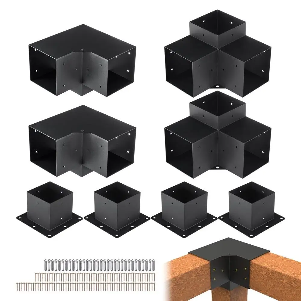 Heavy Duty Pergola Bracket Kit 6x6 inch 8PACK 3-Way Corner Brackets DIY Easy Installation Outdoor Pergola Patio Gazebo Hardware
Heavy Duty Pergola Bracket Kit 6x6 inch 8PACK 3-Way Corner Brackets DIY Easy Installation Outdoor Pergola Patio Gazebo Hardware