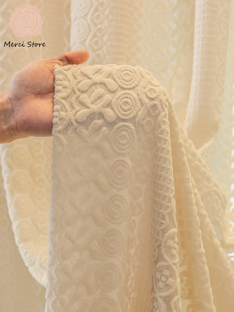 Merci Store Luxury Modern Embossed Semi Blackout Curtain for Living Room Bedroom Balcony Sheer Gauze Sun Filtering Window Screen 
Merci Store Luxury Modern Embossed Semi Blackout Curtain for Living Room Bedroom Balcony Sheer Gauze Sun Filtering Window Screen
