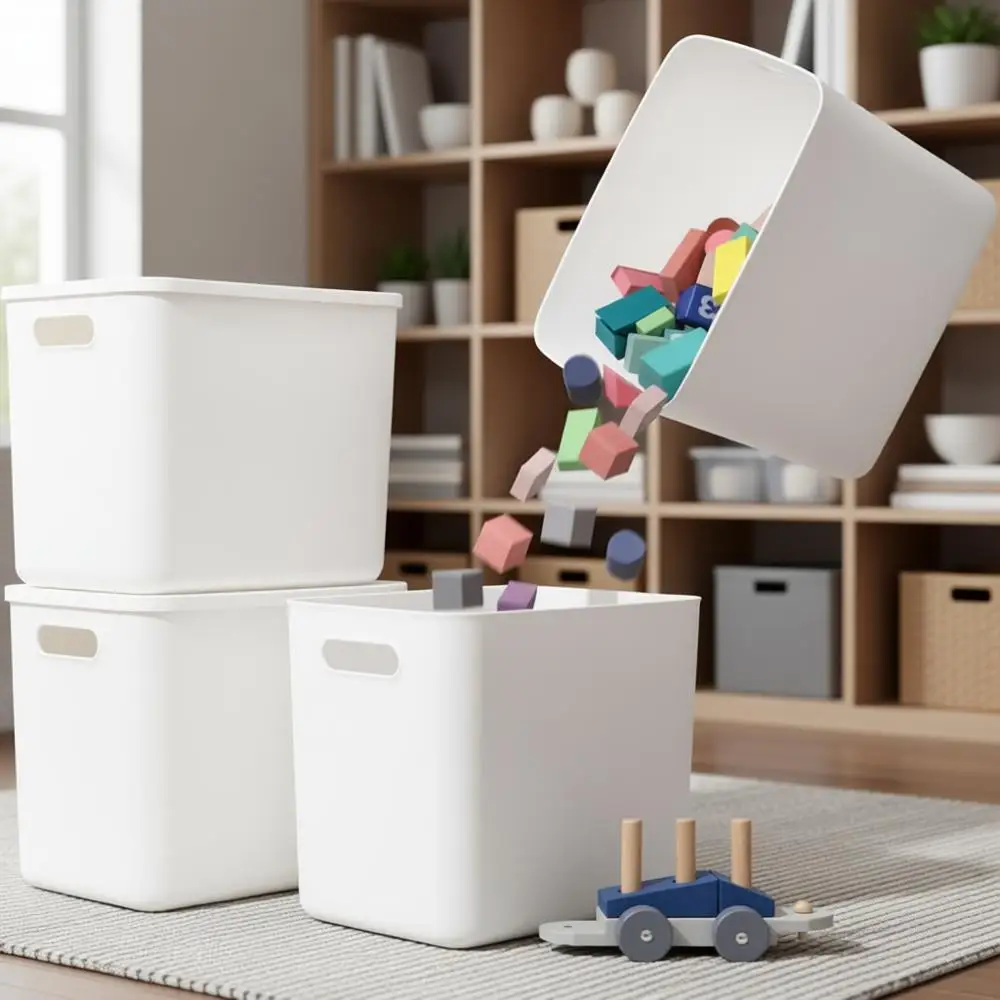 Пластиковые корзины-ящики для хранения с крышками, набор из 4 штук, белые органайзеры для полок, ящиков, рабочего стола, игровой комнаты, классной комнаты
Пластиковые корзины-ящики для хранения с крышками, набор из 4 штук, белые органайзеры для полок, ящиков, рабочего стола, игровой комнаты, классной комнаты