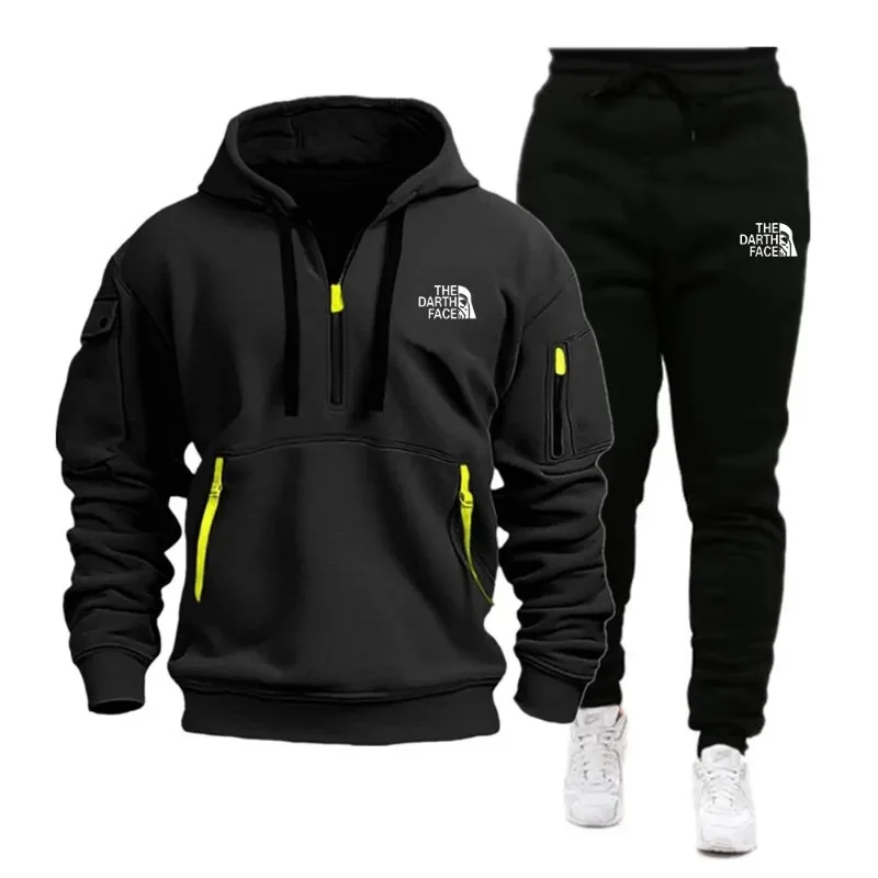 Men's Autumn Winter Casual Printed Hooded Sweatshirt and Long Sleeve Pants Set Stretch Waist Two Piece Activewear Athletic Outfi
Men's Autumn Winter Casual Printed Hooded Sweatshirt and Long Sleeve Pants Set Stretch Waist Two Piece Activewear Athletic Outfi