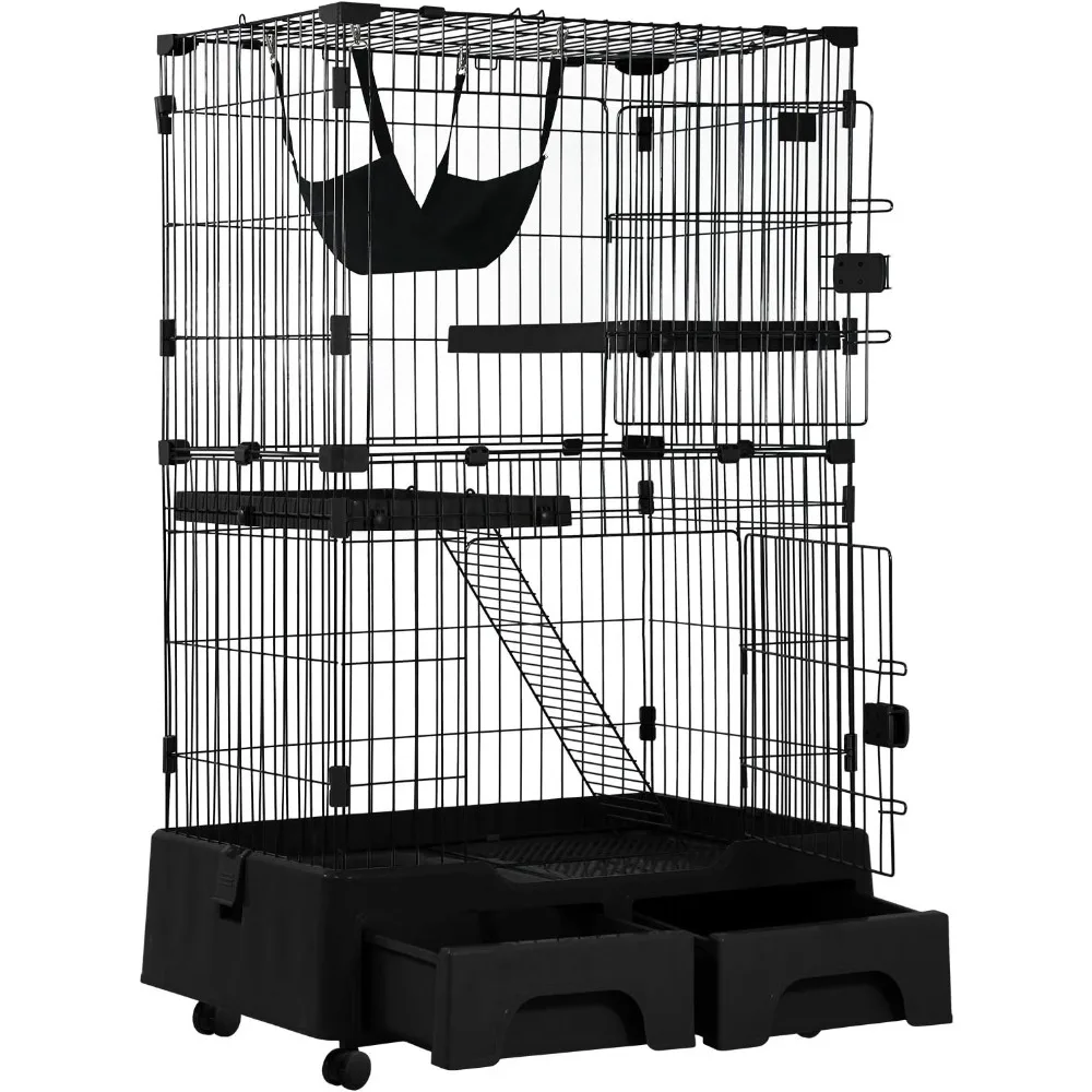 Cat Cage Playpen Kennel Crate 52.3 Inchs Height Cat House Cat Litter Box and Storage Case in One Pet Enclosure
Cat Cage Playpen Kennel Crate 52.3 Inchs Height Cat House Cat Litter Box and Storage Case in One Pet Enclosure