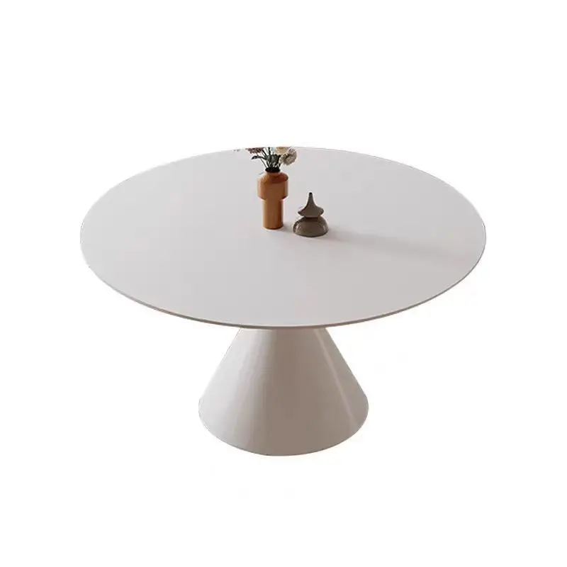 French white cream wind rock slab dining table household high-end small apartment Delifeng round dining table with chairs
French white cream wind rock slab dining table household high-end small apartment Delifeng round dining table with chairs