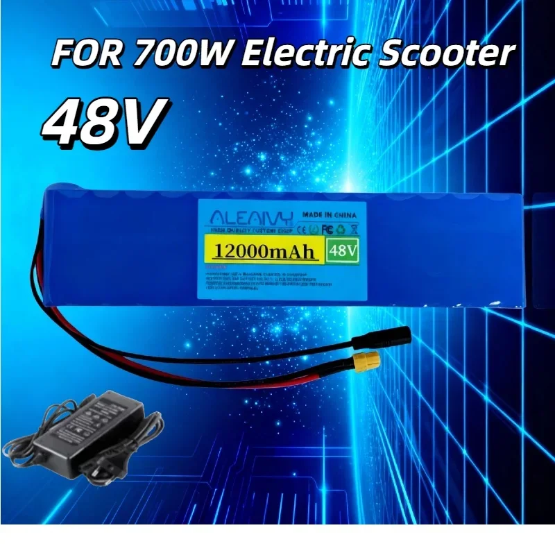 Upgraded 13S2P 48V 12000mAh 21700 Battery Pack – 54.6V Charger Equipped Reliable Power Source ,for 700W Scooter Replacement
Upgraded 13S2P 48V 12000mAh 21700 Battery Pack – 54.6V Charger Equipped Reliable Power Source ,for 700W Scooter Replacement