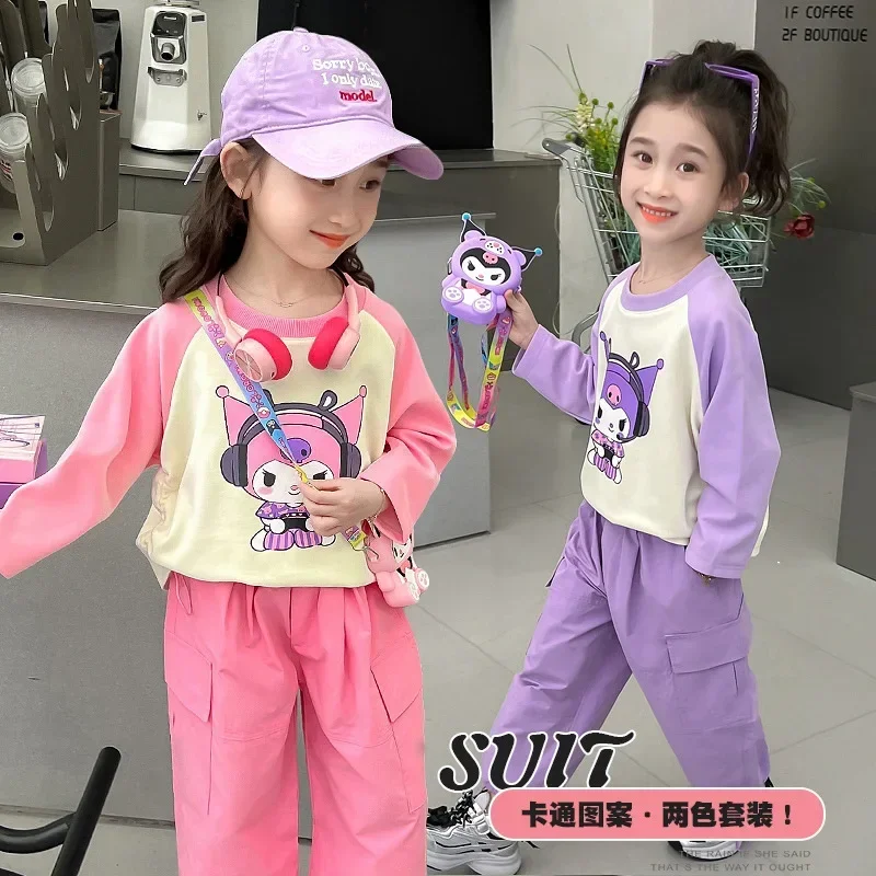 Girly Heart Kawaii Sanrio Fashion Long Kuromi Anime Ins Sleeve Hooded Pants Set Cute Cartoon Children Shirt Clothing Gifts Kids
Girly Heart Kawaii Sanrio Fashion Long Kuromi Anime Ins Sleeve Hooded Pants Set Cute Cartoon Children Shirt Clothing Gifts Kids