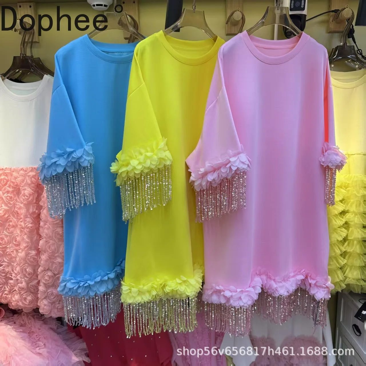 Shiny Sequins Beads Tassel Women T-shirt 2025 New Summer Solid Color Oversize Pullover Top All-match Mid-long Straight Dress
Shiny Sequins Beads Tassel Women T-shirt 2025 New Summer Solid Color Oversize Pullover Top All-match Mid-long Straight Dress