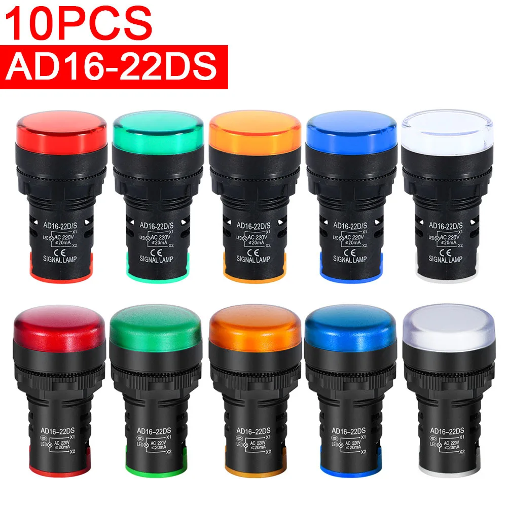 10 шт., пластиковая контрольная сигнальная лампа для крепления на панели, светодиодный индикатор питания AD16-22DS, 22 мм, сигнальная лампа переменного тока, постоянного тока, 12 В, 110 В, 220 В, 380 В
10 шт., пластиковая контрольная сигнальная лампа для крепления на панели, светодиодный индикатор питания AD16-22DS, 22 мм, сигнальная лампа переменного тока, постоянного тока, 12 В, 110 В, 220 В, 380 В
