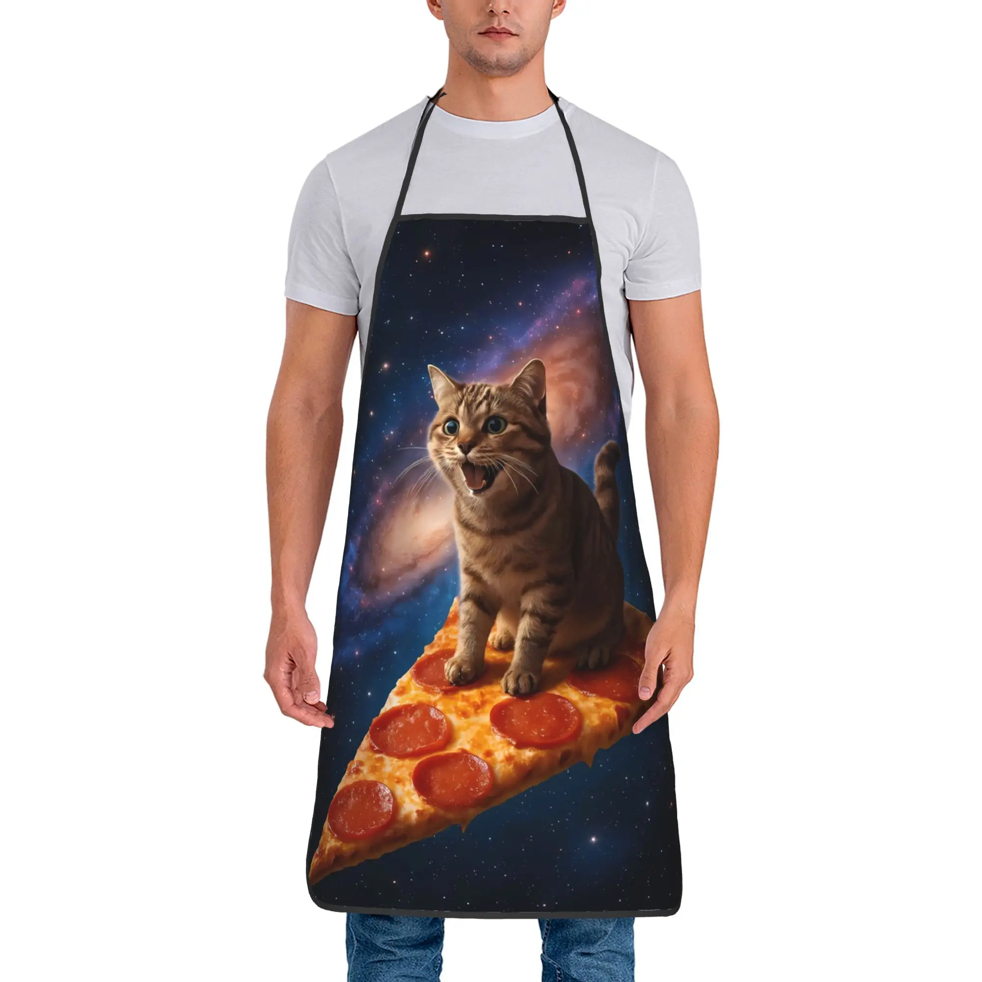 Cute Tabby Cat in Galaxy Apron Fashion Cleaning Kitchen Accessories Work Adult Aprons without Pocket
Cute Tabby Cat in Galaxy Apron Fashion Cleaning Kitchen Accessories Work Adult Aprons without Pocket