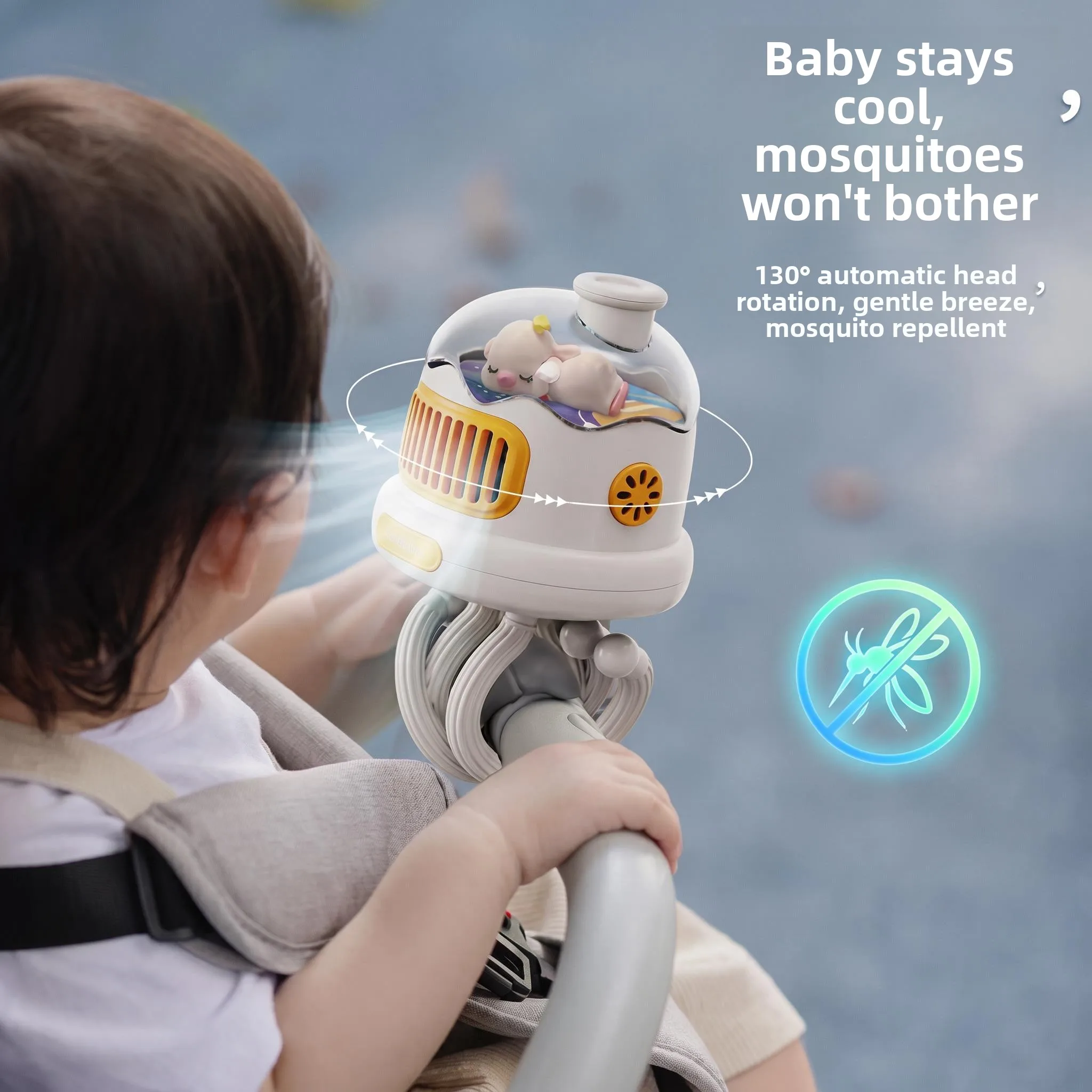 Portable Baby Stroller Fan Compact Octopus High Wind Power Silent Head Oscillating Doll Car Outing Special Tool Fan
Portable Baby Stroller Fan Compact Octopus High Wind Power Silent Head Oscillating Doll Car Outing Special Tool Fan