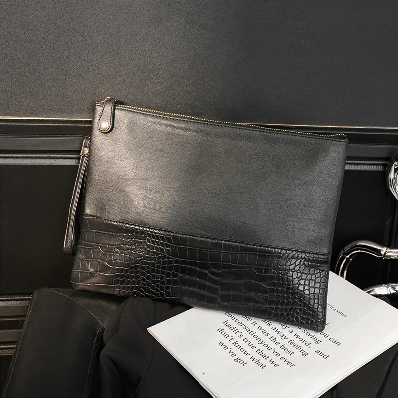 Fashion Crocodile Pattern Men Clutch Bag PU Leather Envelope Bags Brand Simple Large Capacity Business Crossbody Shoulder Bag
Fashion Crocodile Pattern Men Clutch Bag PU Leather Envelope Bags Brand Simple Large Capacity Business Crossbody Shoulder Bag