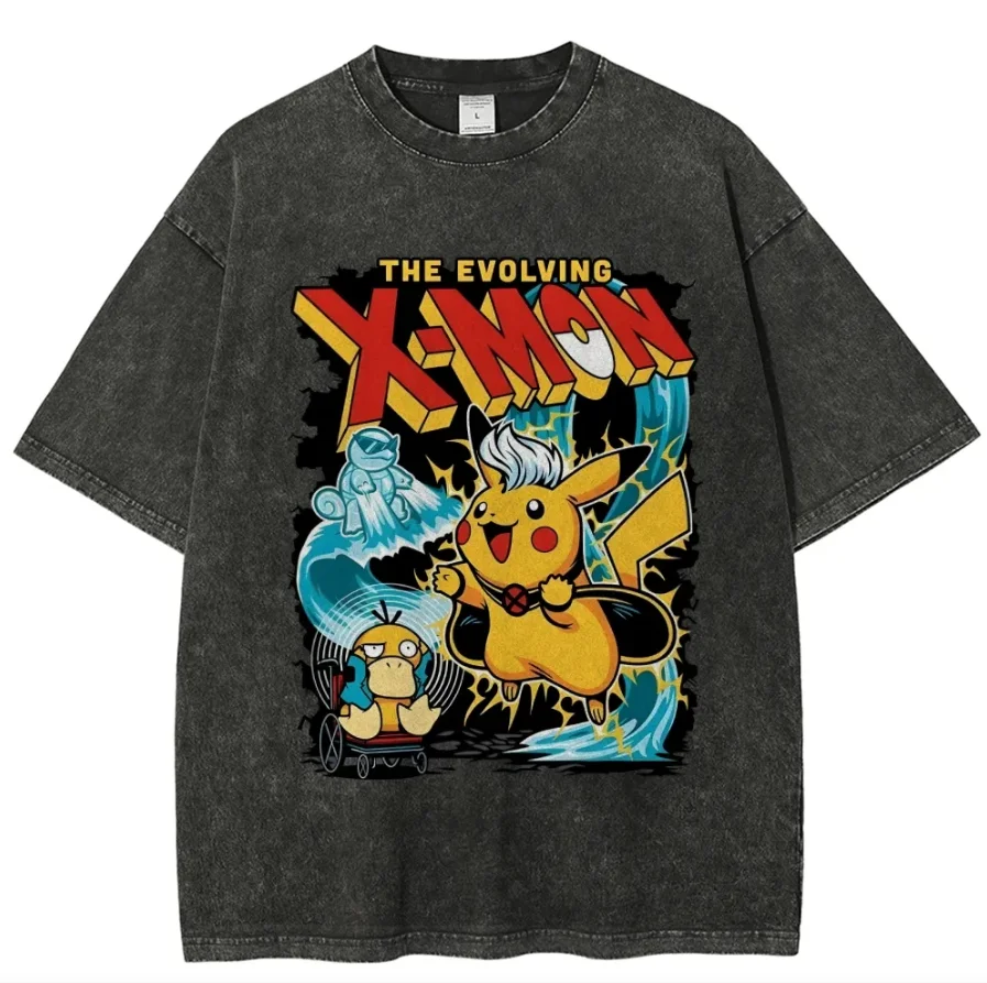 Pok é mon 2026, летняя модная повседневная одежда, мужская хлопковая футболка с принтом аниме в уличном стиле
Pok é mon 2026, летняя модная повседневная одежда, мужская хлопковая футболка с принтом аниме в уличном стиле