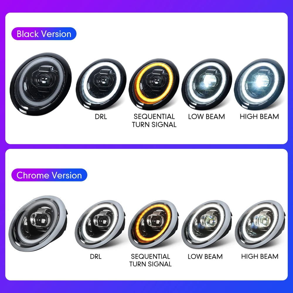 2X светодиодные фары для BMW Mini R50 R52 R53 2001-2007, последовательный указатель поворота, анимация запуска, DRL, автомобильный задний фонарь в сборе
2X светодиодные фары для BMW Mini R50 R52 R53 2001-2007, последовательный указатель поворота, анимация запуска, DRL, автомобильный задний фонарь в сборе