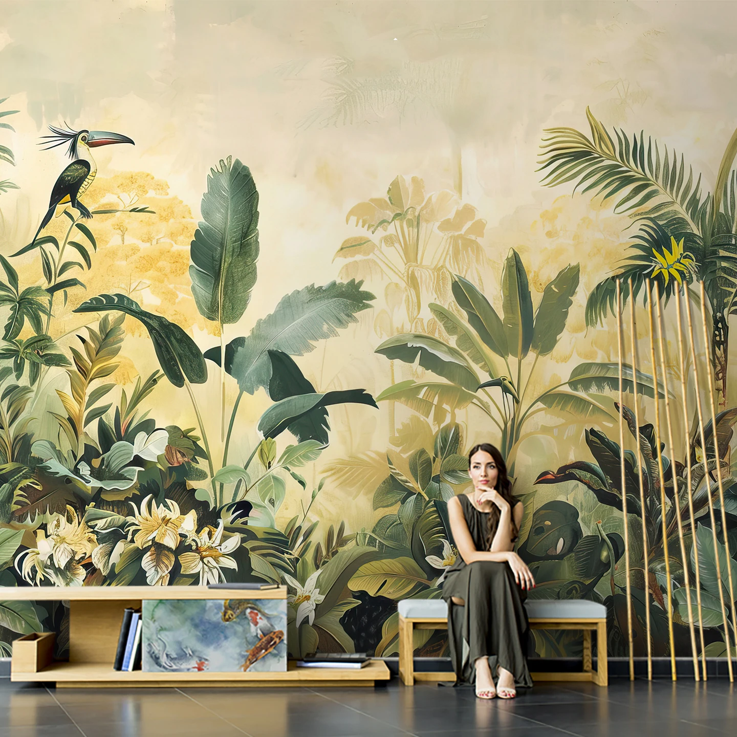 Тропическая картина маслом Юго-Восточной Азии, обои для ТВ, фон, украшение стены, гостиная, столовая, индивидуальная настенная живопись
Тропическая картина маслом Юго-Восточной Азии, обои для ТВ, фон, украшение стены, гостиная, столовая, индивидуальная настенная живопись