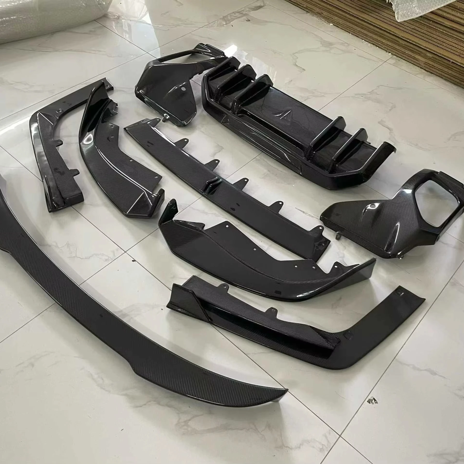 New Carbon Fiber Aero Kit - Front Lip Side Skirts Rear Diffuser Spoiler For Model X (In Stock)
New Carbon Fiber Aero Kit - Front Lip Side Skirts Rear Diffuser Spoiler For Model X (In Stock)