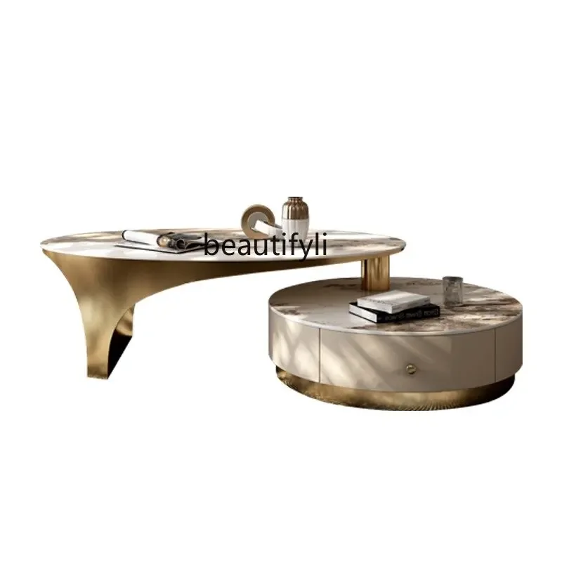 0Light Luxury Stone Plate Coffee Table Italian High-Grade Living Room Oval Tea Table Size Combination
0Light Luxury Stone Plate Coffee Table Italian High-Grade Living Room Oval Tea Table Size Combination