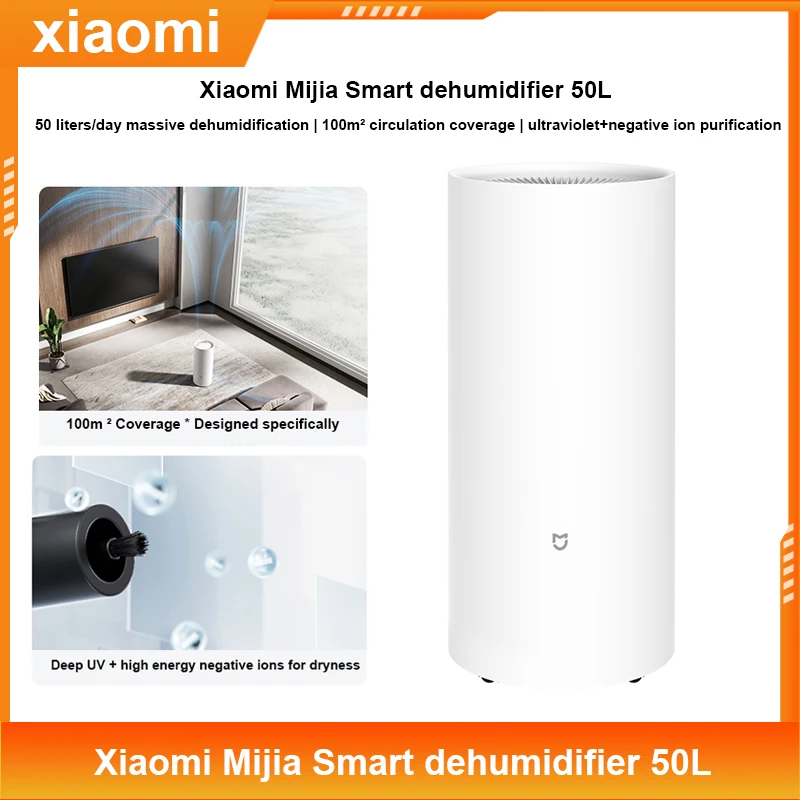 NEW Xiaomi Mijia Smart dehumidifier 50L Effect in 10 minutes dehumidification Negative ion purification 100㎡ Circular coverage
NEW Xiaomi Mijia Smart dehumidifier 50L Effect in 10 minutes dehumidification Negative ion purification 100㎡ Circular coverage