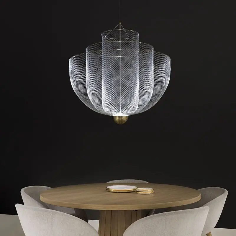 Light luxury metal grid dining room chandelier, Nordic designer duplex villa living room dining room lamp
Light luxury metal grid dining room chandelier, Nordic designer duplex villa living room dining room lamp