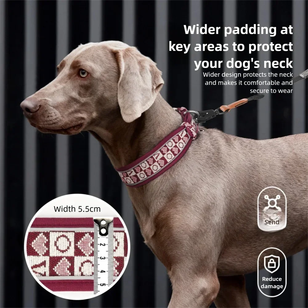 Vintage Inspired Pet Pin Buckle Collar Reflective Big Medium Dog Collar Breathable Outdoor Wholesale New Design
Vintage Inspired Pet Pin Buckle Collar Reflective Big Medium Dog Collar Breathable Outdoor Wholesale New Design