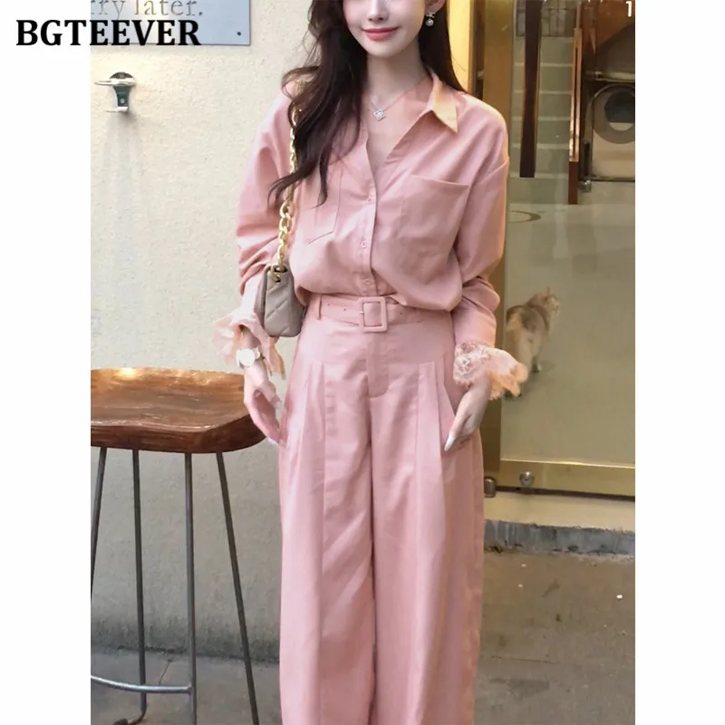 BGTEEVER Casual Lace-trimmed Sun-protective Shirt and Wide-leg Pants Summer Two-piece Set for Women
BGTEEVER Casual Lace-trimmed Sun-protective Shirt and Wide-leg Pants Summer Two-piece Set for Women