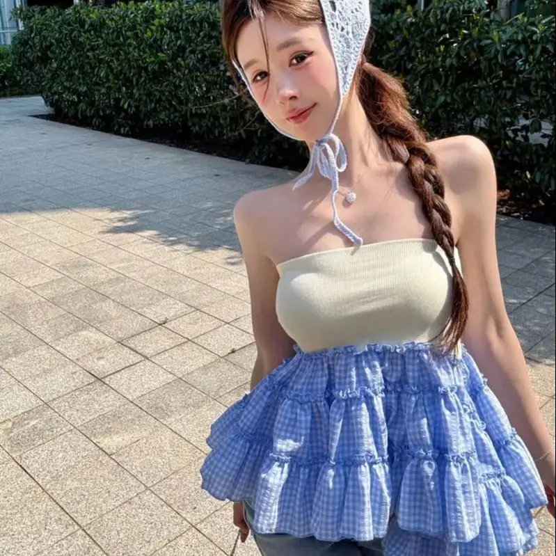 Dopamine French Niche Temperament Strapless Ruffled Wavy Strapless Skirt Women Summer New Style Top Bottom Two Puffy Short Skirt
Dopamine French Niche Temperament Strapless Ruffled Wavy Strapless Skirt Women Summer New Style Top Bottom Two Puffy Short Skirt