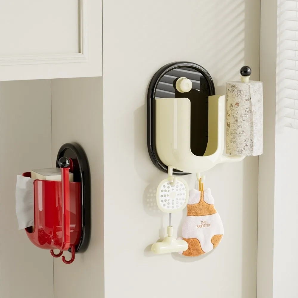 Многофункциональный держатель для бумажных полотенец из пластика с присоской, 2-в-1, настенный, экономит место
Многофункциональный держатель для бумажных полотенец из пластика с присоской, 2-в-1, настенный, экономит место